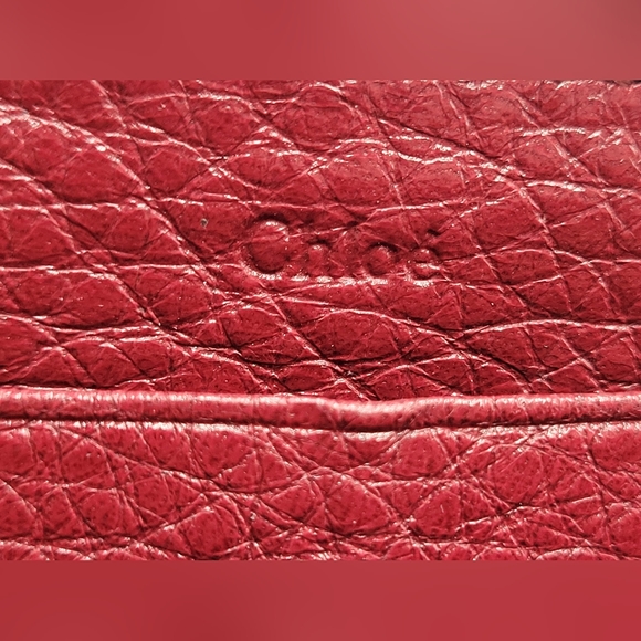 CHLOE Cherry Shiny Red Leather Long Wallet in Excellent Condition! Made in Italy - Picture 8 of 13
